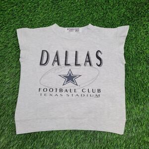 Vintage 90s Dallas Cutoff Sweatshirt Womens XS/S 17x16 Boxy Cropped